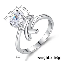 new cross zircon ring for woman fashion female jewelry infinity sign women white gold color rings party engagement jewelry gifts