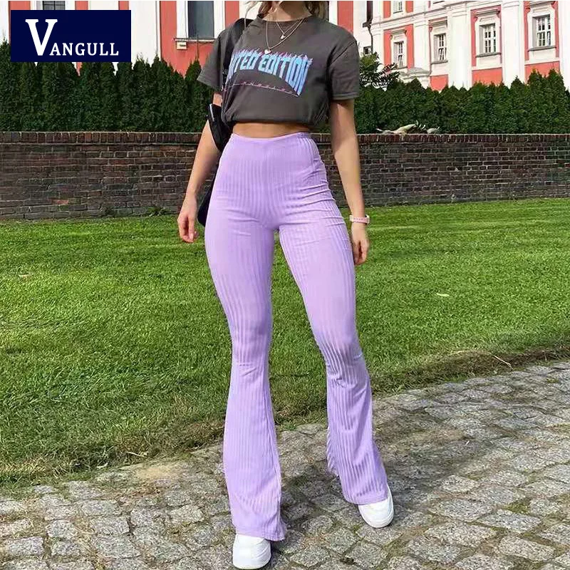 

Vangull вязаная сумка с высокой талией, повседневные женские брюки микро-ла в европейском и американском стиле, весна 2021, новая мода для женщин