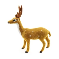 lovely simulation reindeer christmas ornament plush plastic cute deer children toy christmas tree home decorations
