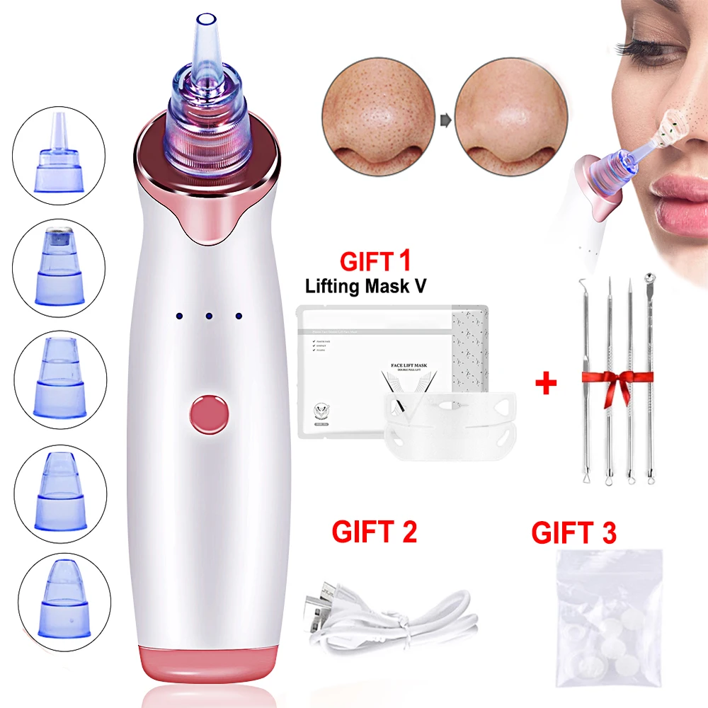 

Blackhead Remover vacuum Acne Suction pore cleaner Pimple Extractor remove black Dot Face Skin Cleaning Suction Blackheads