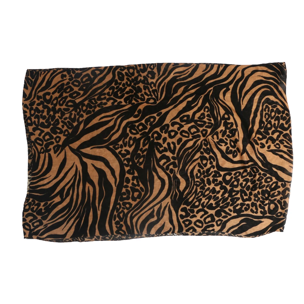 Осень-зима леди NeckScarf Для женщин Мягкий Леопардовый принт шейный платок Обёрточная бумага шарф, кашне перо шарфы накидки для женщин