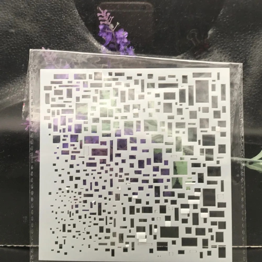 Трафарет с квадратной текстурой для самостоятельной сборки размер 13 см