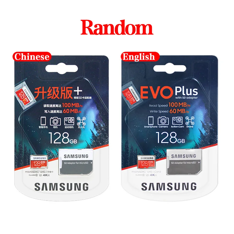 SAMSUNG Original Memory Card 128GB 256GB Reading Speed Up To 100 MB/S Class 10 U3 EVO PLUS TF Cards UHS-I Micro SD Card