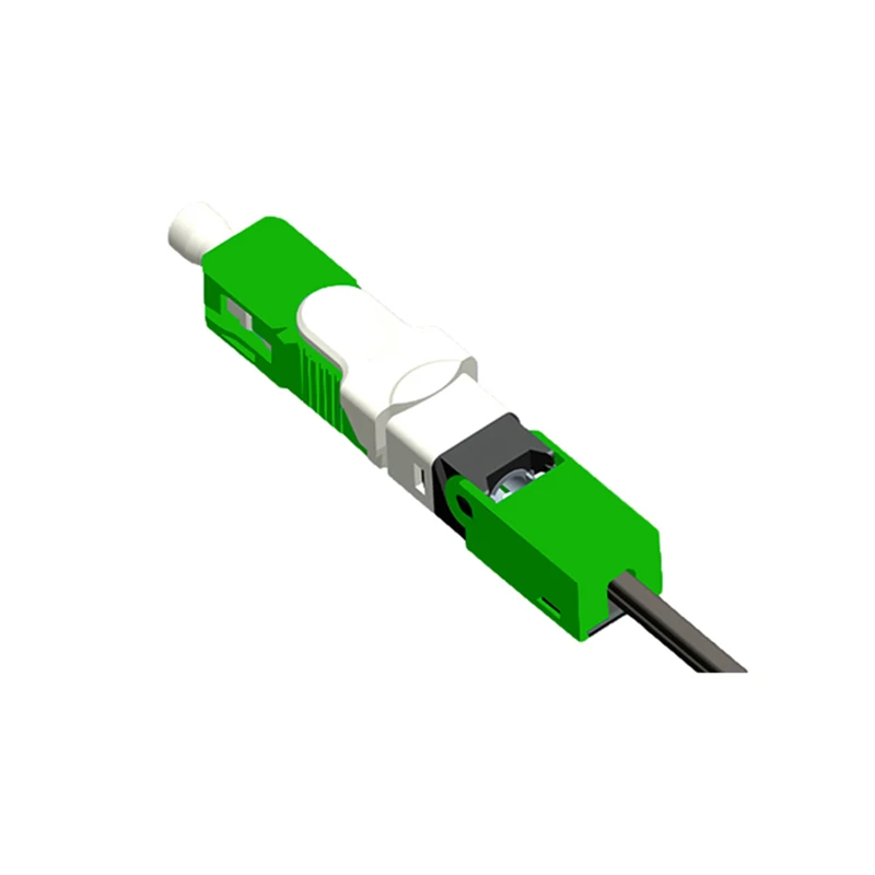 Free Shipping 50,100,200PCS/LOT FTTH ESC250D SC/APC Single-Mode Fiber Optic Quick-Connector SM Fast Connector