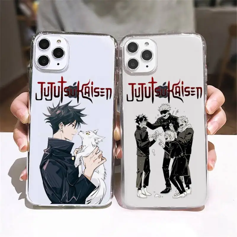 

Jujutsu Kaisen Anime Phone Case Transparent soft For iphone 5 5s 5c se 6 6s 7 8 11 12 13 plus mini x xs xr pro max