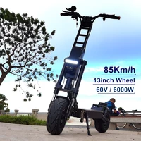 flj 13inch electric scooter with 6000w60v 85kmh 90 120kms range 50ah battery dual engine fat tire bicycle motorcycle e scooter