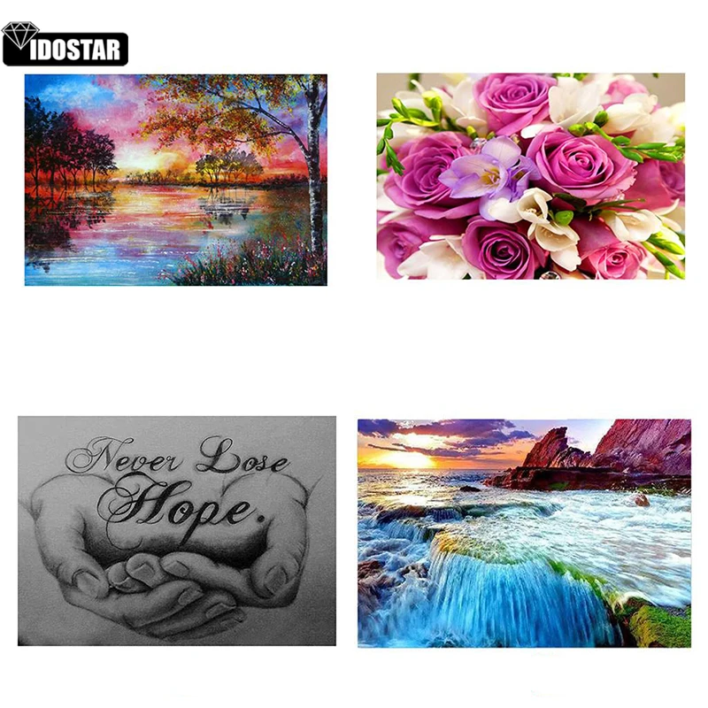 

5D diy квадратный круглый пейзаж, картина, выложенная алмазами Вышивка крестом Алмазная вышивка наборы Алмазная мозаика домашняя декоративна...