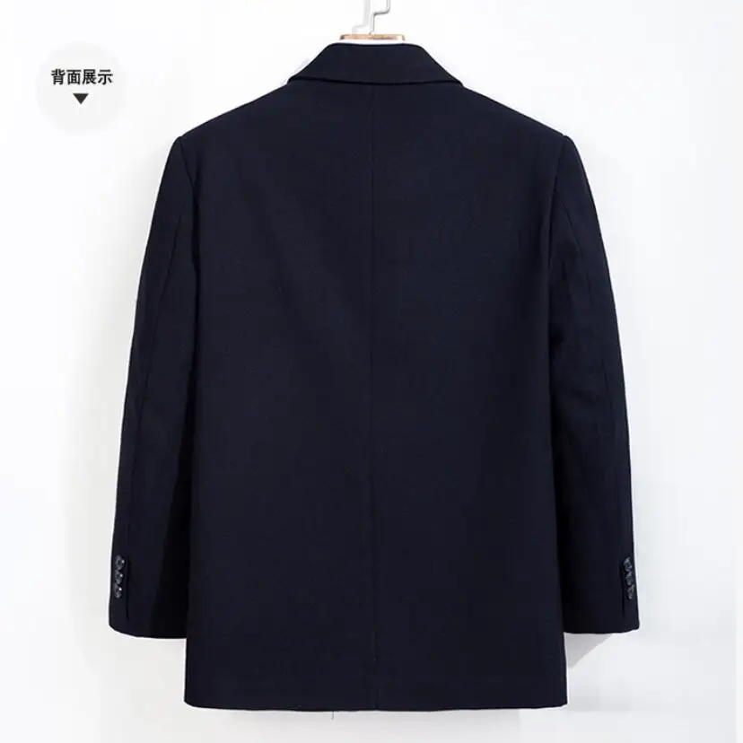 Новинка Мужское пальто большого размера 8XL 7XL модное зимнее шерстяное