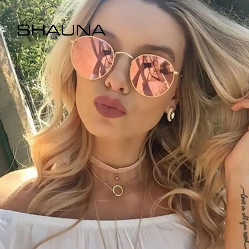 Мужские и женские очки в стиле ретро SHAUNA классические круглые поляризационные