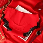 Трусы женские кружевные бесшовные, хлопок, цвет в ассортименте