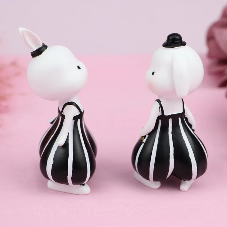 Kawaii с милым кроликом; сказочный сад, миниатюра фигурки моды стол служебный автомобиль аксессуары для украшения дома, рождественский подарок для девочек