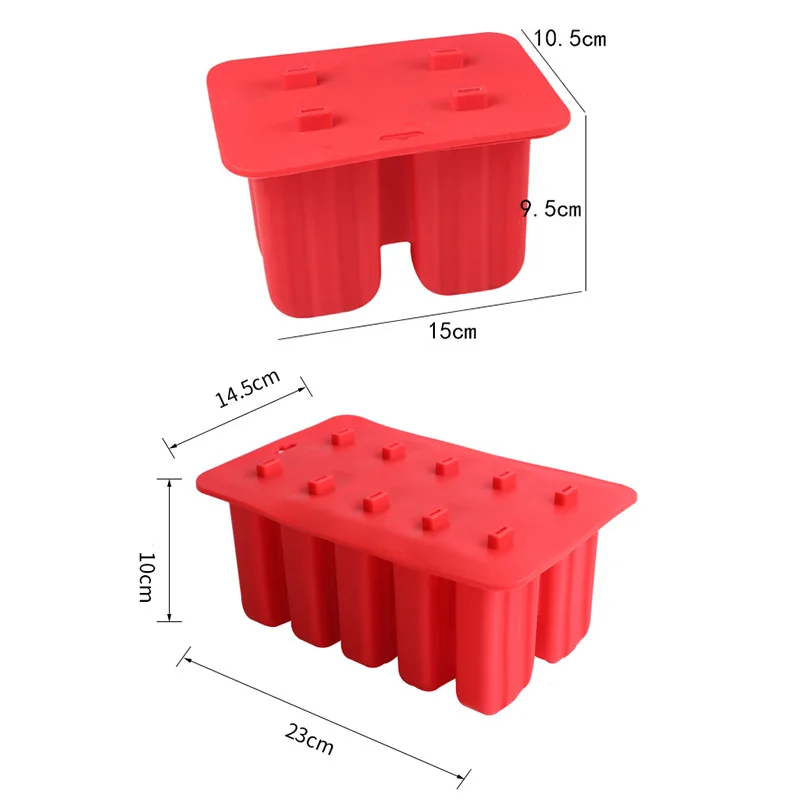 

4 Cellls Silicone Ice Cream Mould Tubs Eco-Friendly Popsicle Mold Handmade Ice Cube Tray Child For Kitchen Accessories