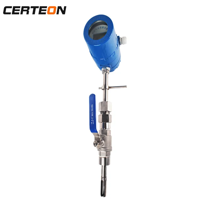 

factory supply Digital Display Carbon Steel SS316L monitor sensor thermal mass gas flow meter for Propane Gas
