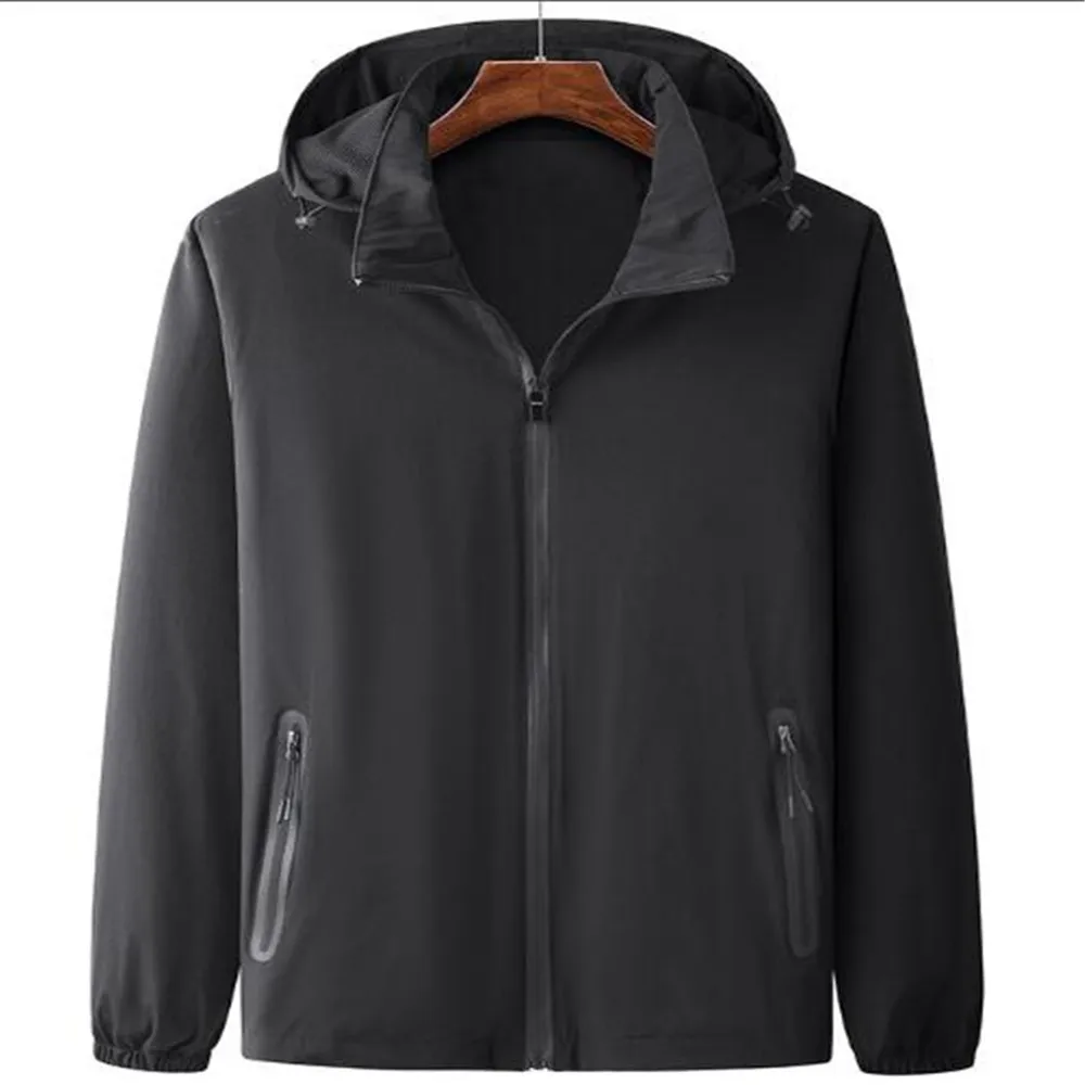 

Spring and Autumn New Products Men's Jacket Youth Pure Color Hooded Sports Casual Loose Large Size Tops Outerwear coat