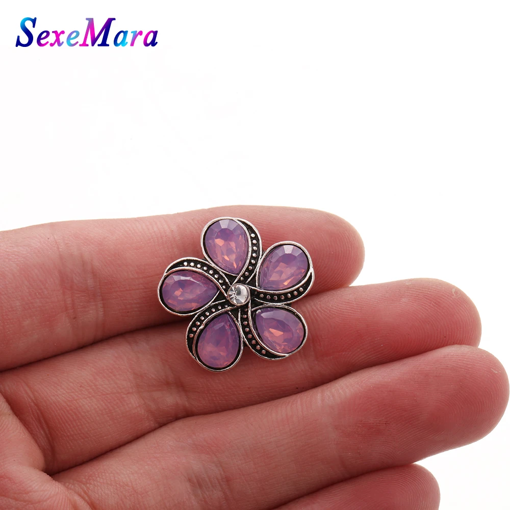 6 шт./лот новинка ювелирное изделие 20 мм металлические цветы кнопки браслет с