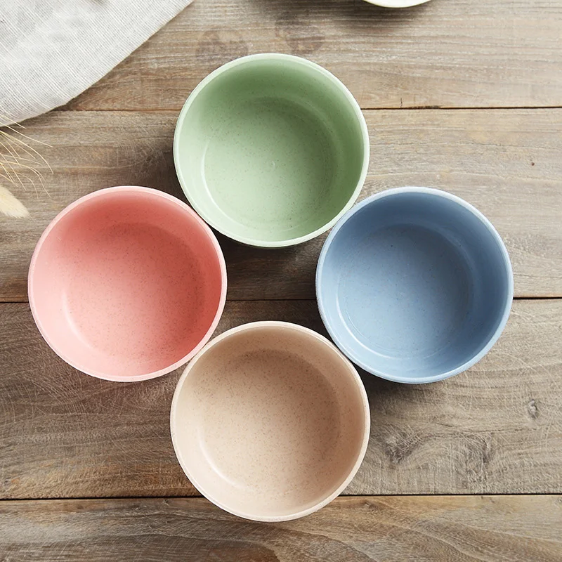 Распродажа 450 мл миска из пшеничного волокна милые цветные детские приборы
