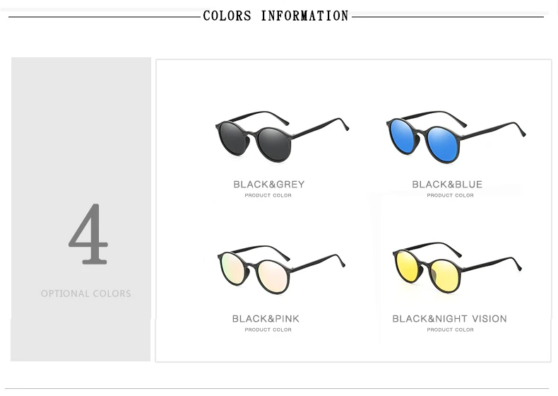 Лучшие продажи мужские Поляризованные круглые женские солнцезащитные очки