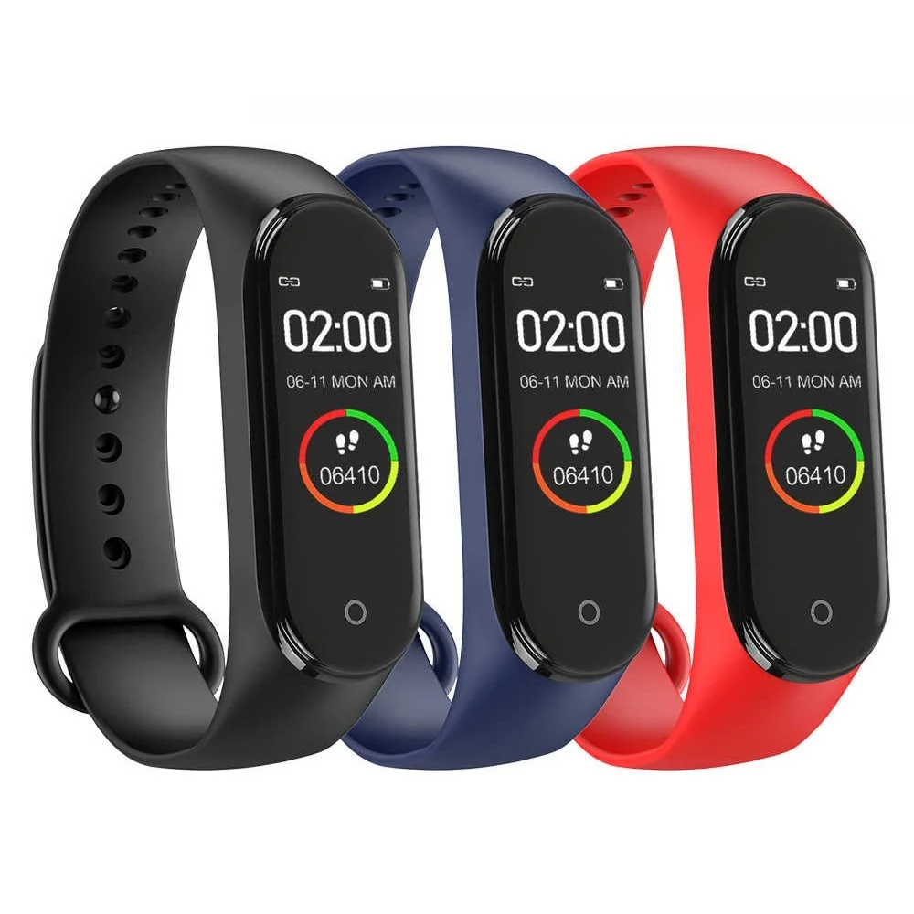 Фитнес браслет CARCAM SMART BAND M4 шагомер пульсометр IP67 артериальное