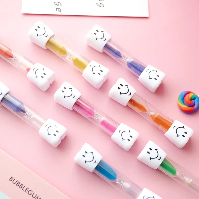 4 шт. 3 минуты часы песочные таймер для зубной щетки чистки зубов смайлик домашний