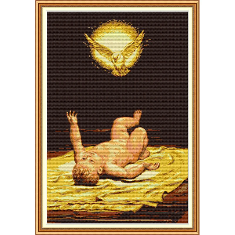 

Everlasting Love Peace And Future Chinese Cross Stitch Kits Ecological Cotton Printed 14CT DIY Christmas Decorations For Home