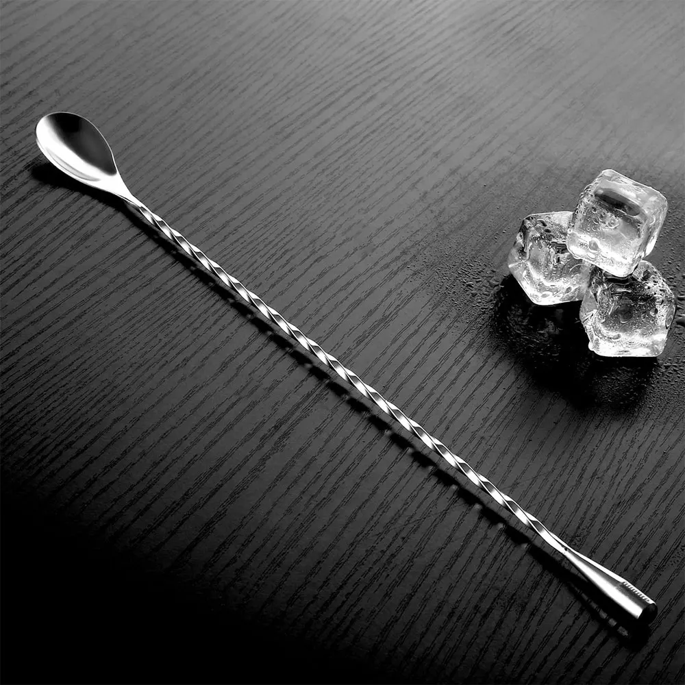 4 шт./лот 31 см нержавеющая сталь барменная смешивающая ложка спираль шаблон бар