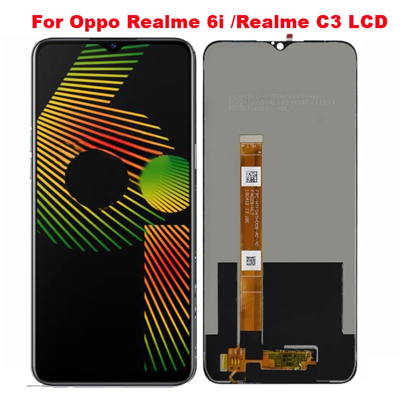 Pantalla LCD Original de 6,5 pulgadas para Oppo Realme, 6i, RMX2040, Realme C3, C3i, RMX2027, montaje de digitalizador con pantalla t&aacute;ctil, repuesto-2