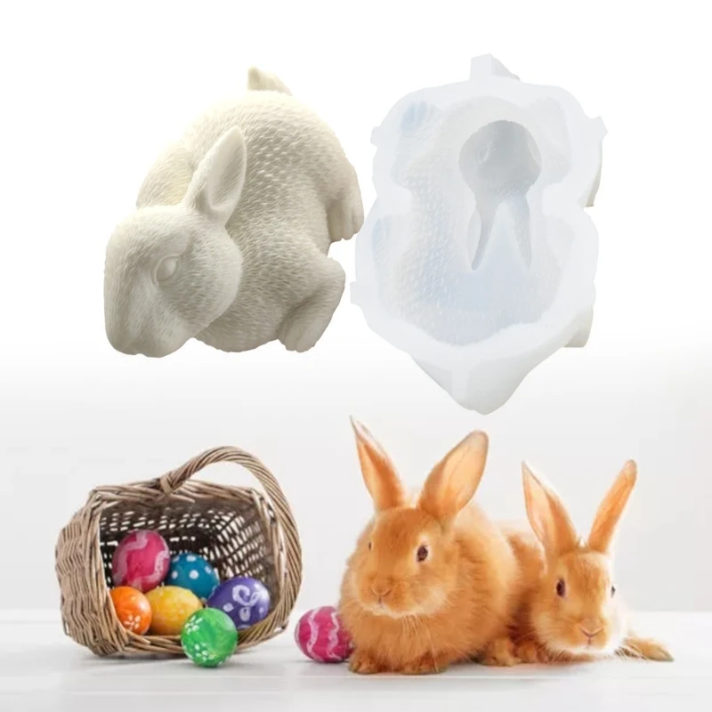 

Bunny Holding Egg Cake Pan 3D Shape , BPA Free and Non-Stick Rabbit Silicone Bakeware Mold for Baking Easter Molds Day Cake 28GF