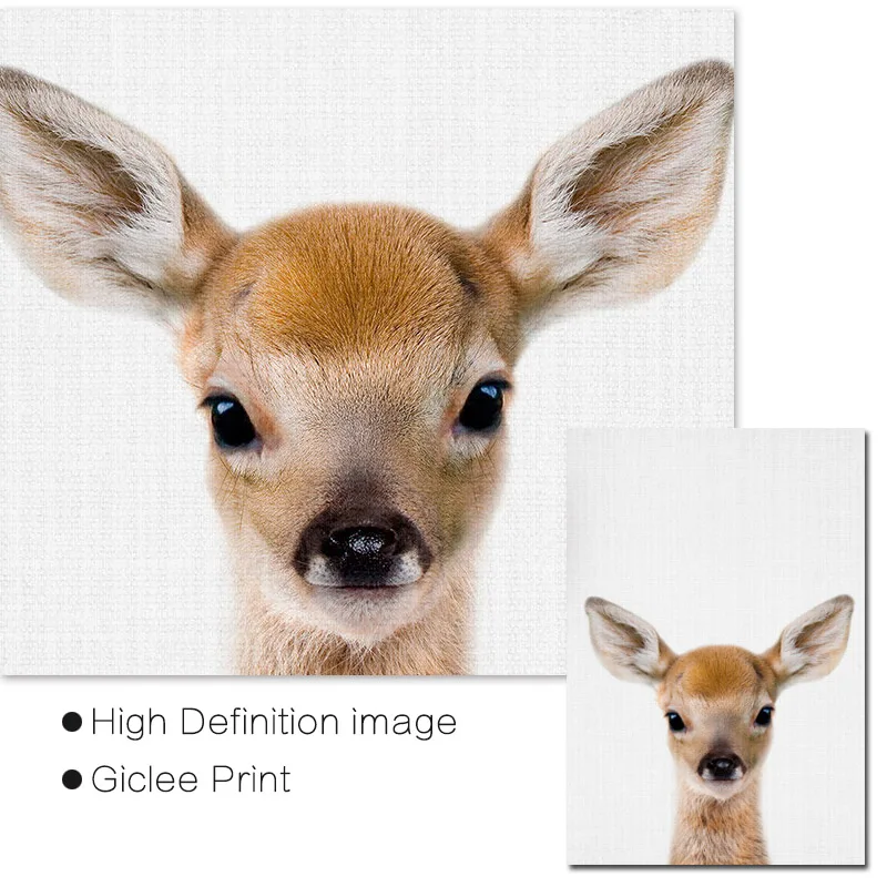 Рисунок оленя Животные леса детская стена художественный декор детский душ