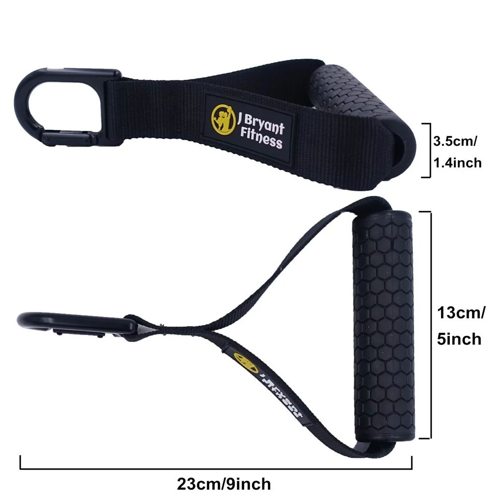

Heavy Duty Gym Handles Solid ABS Cores with Carabiner for Cable Machine Attachment Lat Pulldown Home Fitness Workout Accessories