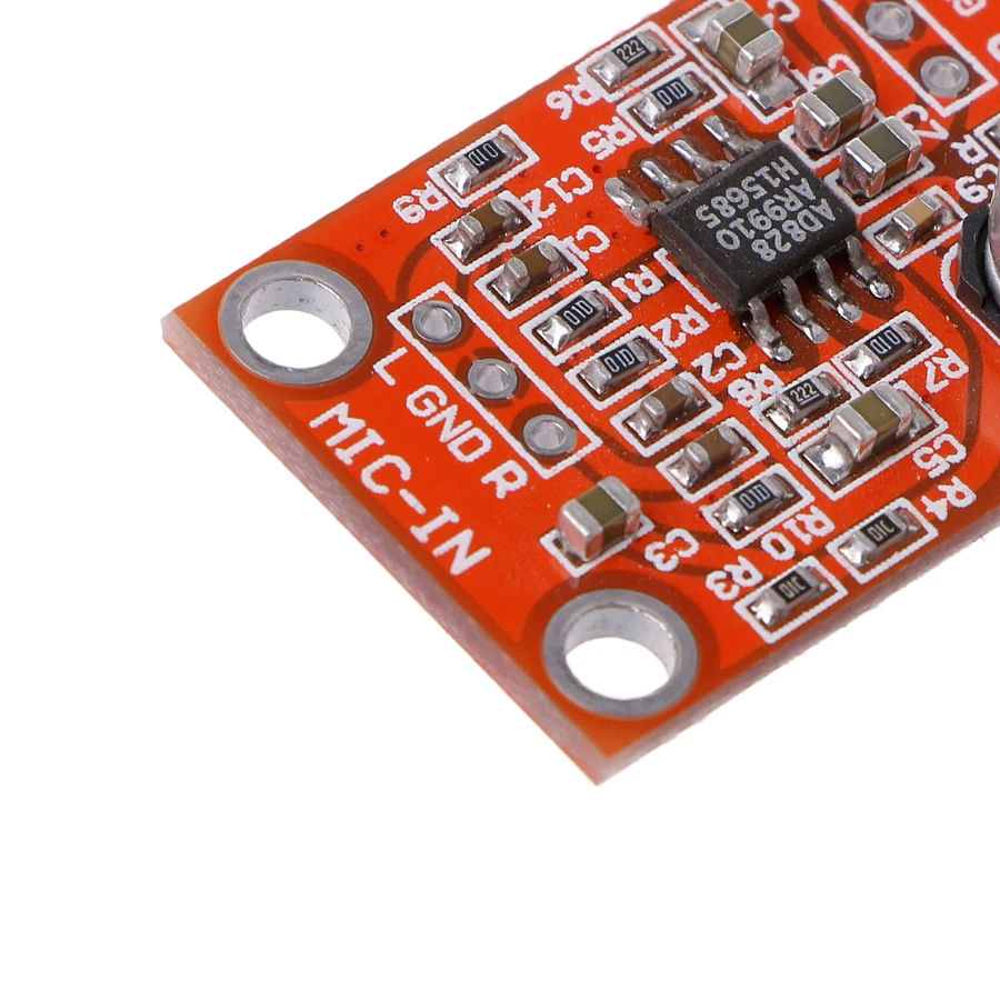 

Crust Pro 1PC AD828 Stereo Dynamic Microphone Preamplifier Board MIC Preamp Module DC 3.8V-15V