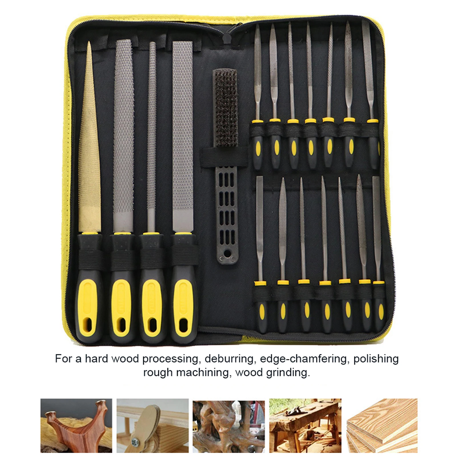 

20PCS Steel File Kit Assorted Rasp Repairing Tool Set For Woodworking With Storage Bag Suitable For All Kinds Of Polished Wood