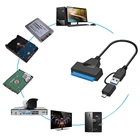 Кабель-Переходник USB 3,0 usb-cSATA 7 + 15 pin для жесткого диска 2,5 дюйма, SSD, высокое качество по низкой цене