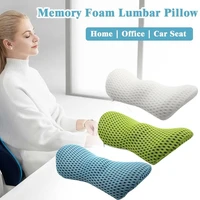 polar bear lumbar back memory foam pillow support back cushion home office car seat