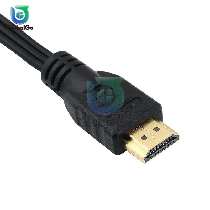 Кабель HDMI-RCA переходник со штекера HDMI на 3RCA AV композитный штекер M/M адаптер