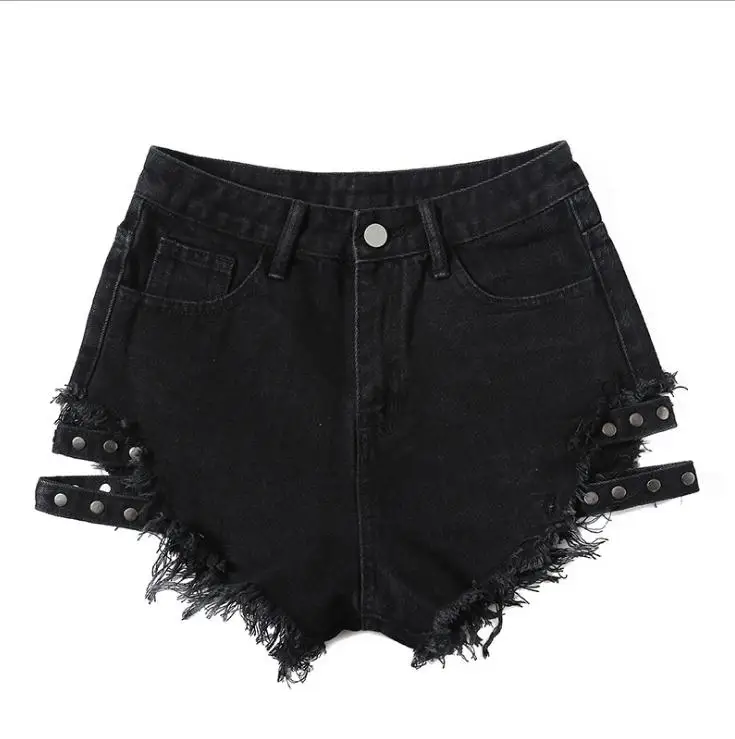 Женские джинсовые шорты с кисточками короткие ковбойские свободного покроя