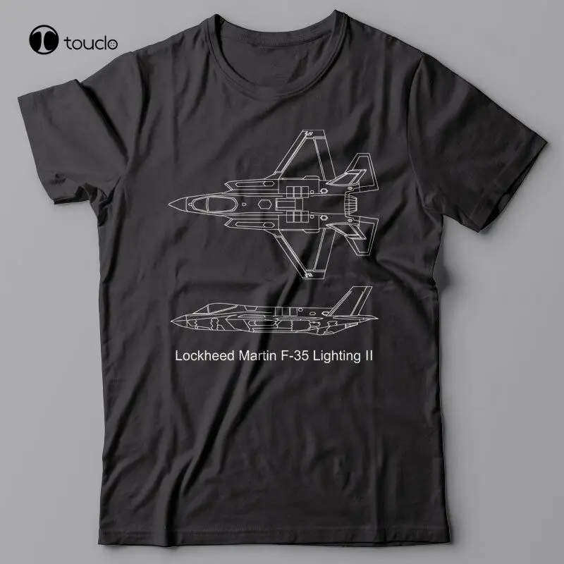 Military T-Shirt - Us Airforce Fighter Jet - Lockheed Martin F-35 F35 Stealth Tee Shirt