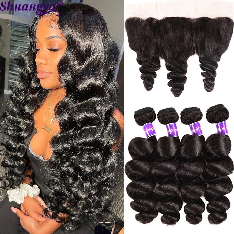 

13X4 кружевные фронтальные с пряди бразильские свободные волнистые пряди с кружевной застежкой Remy человеческие волосы 5x5 HD Кружева Закрытие с закрытием