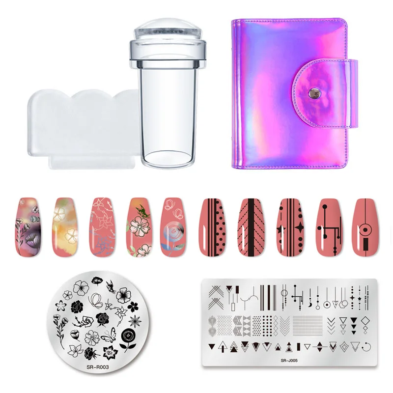 Набор штамповочных пластин для ногтей RBAN из нержавеющей стали шаблон