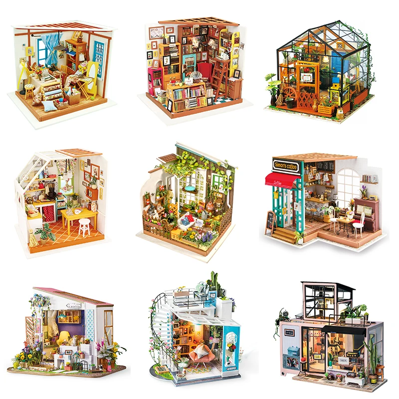 

DIY Wooden Miniature Dollhouse 1:24 Handmade Doll House Model Building Kits Toys For Children Adult Drop Shipping