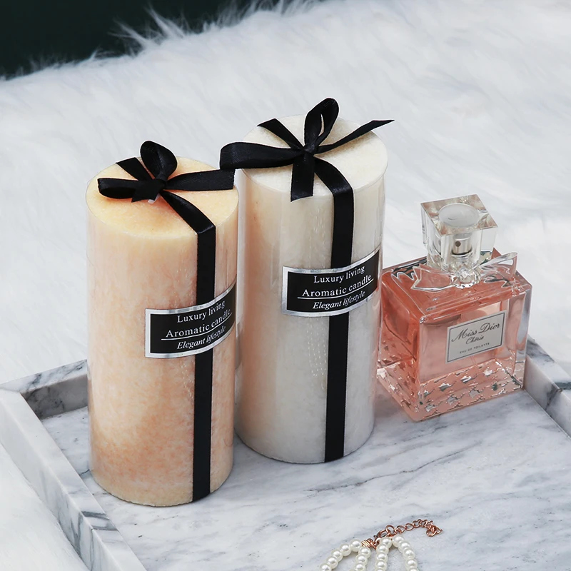 Nordic Романтический ароматические свечи столба соевый бездымного свадебные