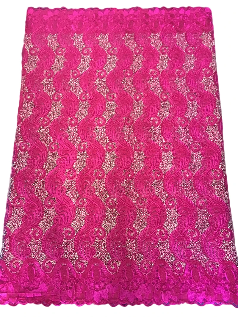 Африканская Тюлевая кружевная ткань с вышивкой вина Высококачественная