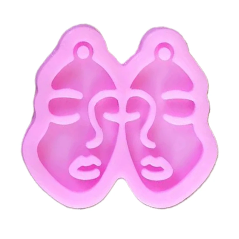 

DIY Crafts Crystal Epoxy Resin Mold Beauty Face Keychain Pendant Silicone Mould
