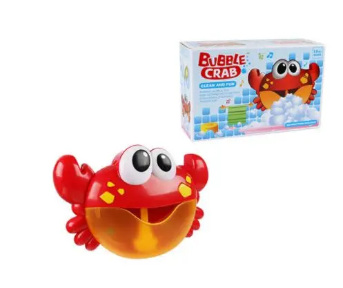 Crab with box Пузырьковые крабы Музыка Детские Игрушки для ванны детский бассейн Ванна Для Купания Мыло машина автоматический пузырь смешной Краб Лягушка Облако утка Ванна - Color: Crab with box