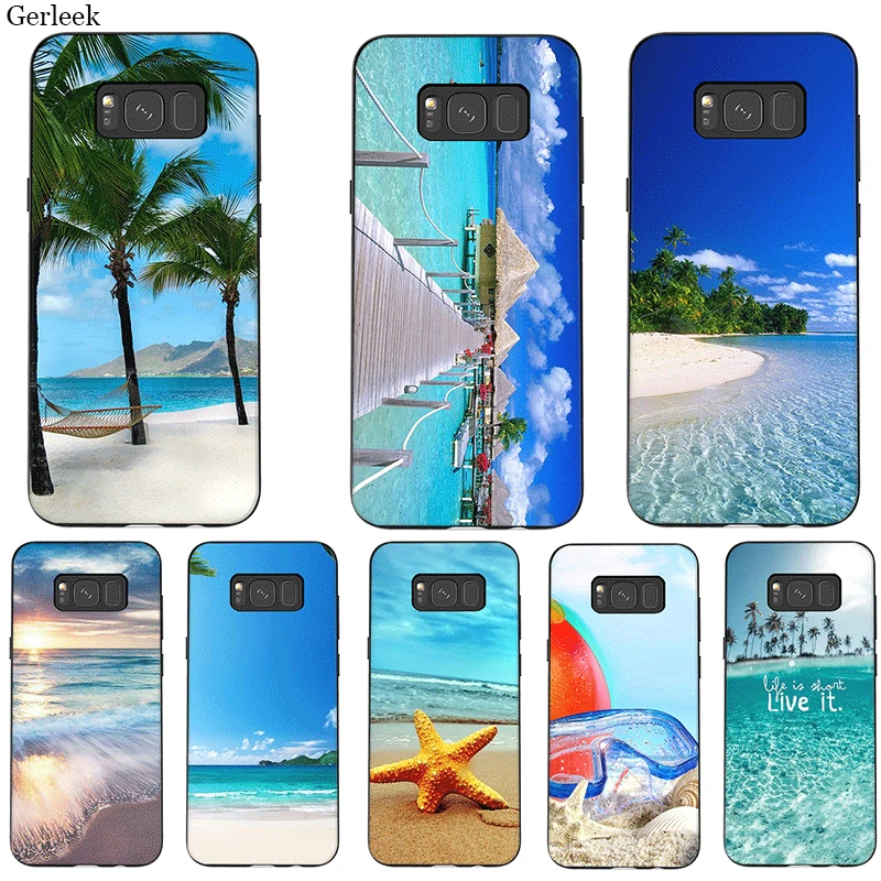 Чехол для телефона samsung J6 A70 A60 A50 A40 A30 A20 A10 A9 A8 A7 6 A5 A3 крышка Лето море голубое небо