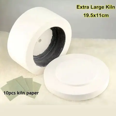 Профессиональный Экстра большой микроволновая печь 19,5x11 см фьюзинг стекла печи + 10 шт. печи для обжига Бумага - изображение