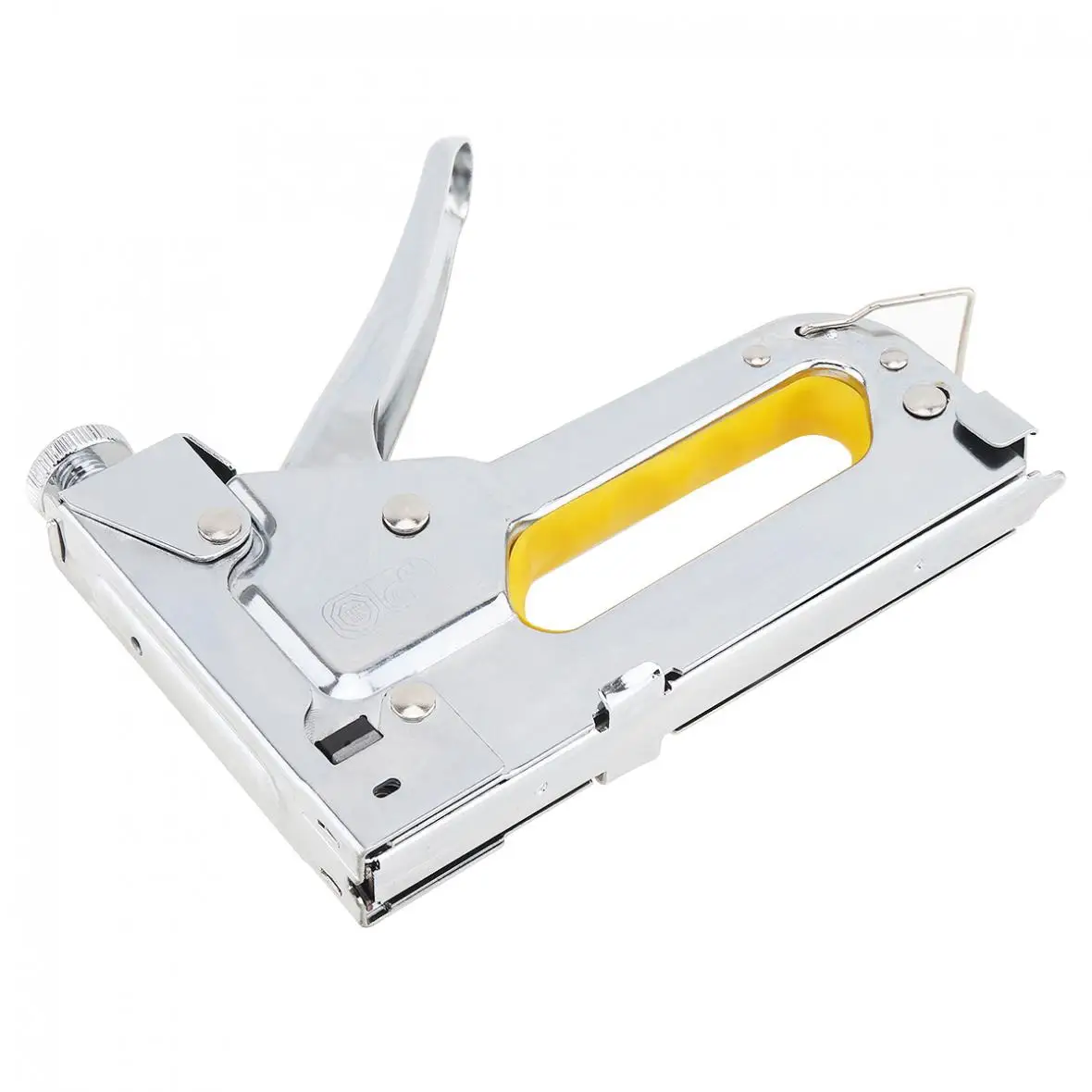 Серебряный ручной пистолет для ногтей трехцелевой степлер с 600 гвоздями мебели
