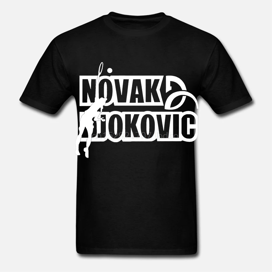Мужские футболки модная футболка с логотипом Novak Djokovic принтом для мужчин и женщин