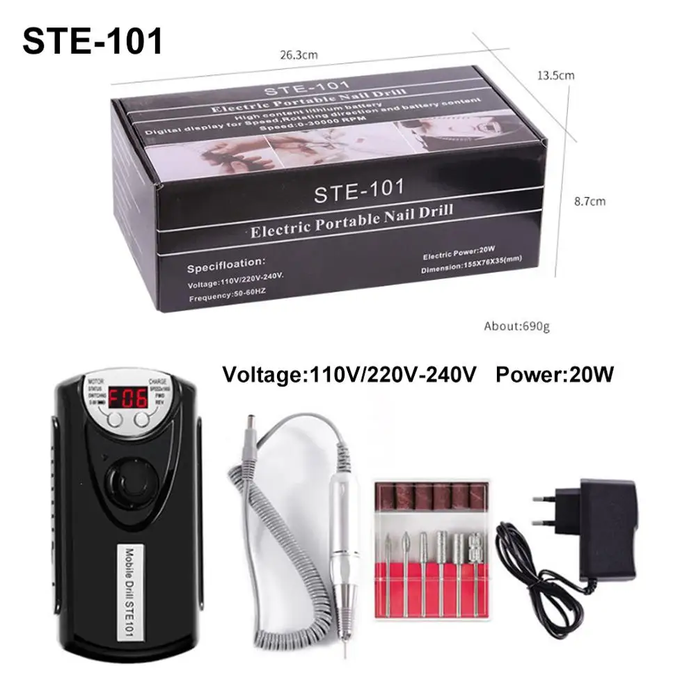 

30000RPM Pedicure Electric Nail Drill Bits Set Mill Cutter Machine For Manicure Nail Tips Manicure Electric Nail File 3 STYLES
