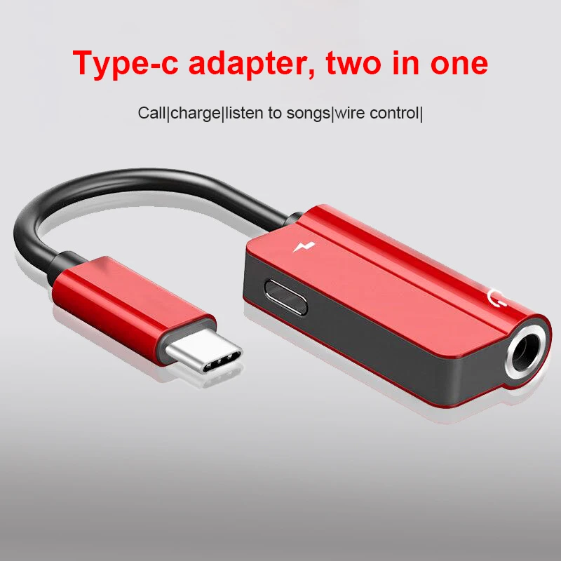 2 в 1 Тип C до 3 5 мм Jack &amp интерфейс Type-C адаптер для Huawei P30 P40 Xiaomi 9 8 наушники и