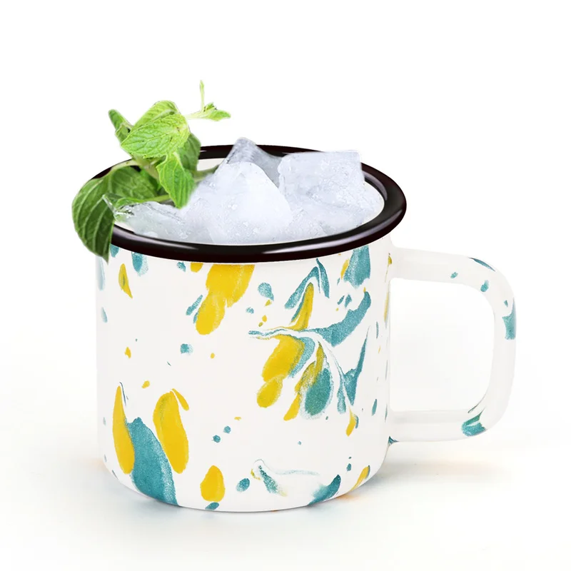 Классическая Ретро кружка из толстой нержавеющей стали с цветным покрытием